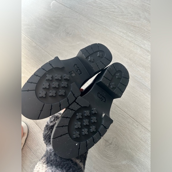 NEW Coach Leah Loafer Black Leather Loafers white sherpa Size. 6.5 - Picture 6 of 8